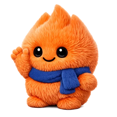 Braise, la mascotte Kr&eacute;pite, vous fait signe