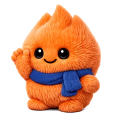 Braise, la mascotte Kr&eacute;pite, vous fait signe